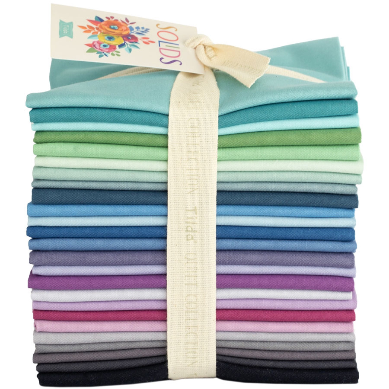 Tilda - Fat Quarter Bundle - Solids - Blue